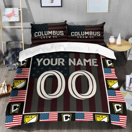 Custom Name Number US Flag MLS Columbus Crew Exclusive All Over Prints BLMLS141024A1CLBSJT - Bedding Set