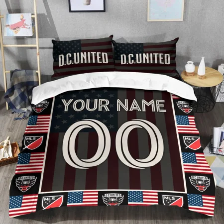 Custom Name Number US Flag MLS DC United Exclusive All Over Prints BLMLS141024A1DCSJT - Bedding Set