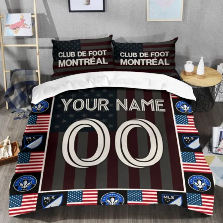 Custom Name Number US Flag MLS CF Montreal Exclusive All Over Prints BLMLS141024A1MTLSJT - Bedding Set