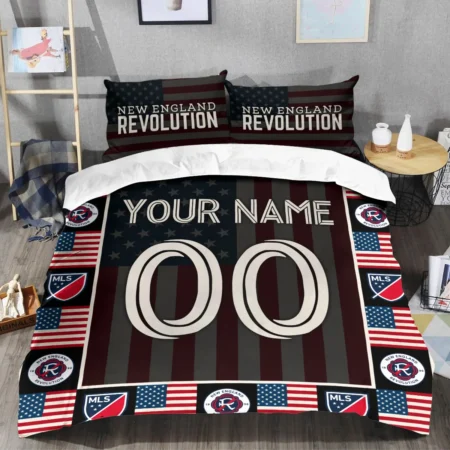 Custom Name Number US Flag MLS New England Exclusive All Over Prints BLMLS141024A1NESJT - Bedding Set