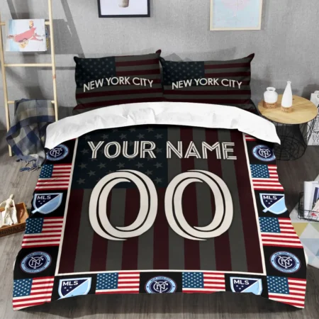 Custom Name Number US Flag MLS New York City Exclusive All Over Prints BLMLS141024A1NYCSJT - Bedding Set