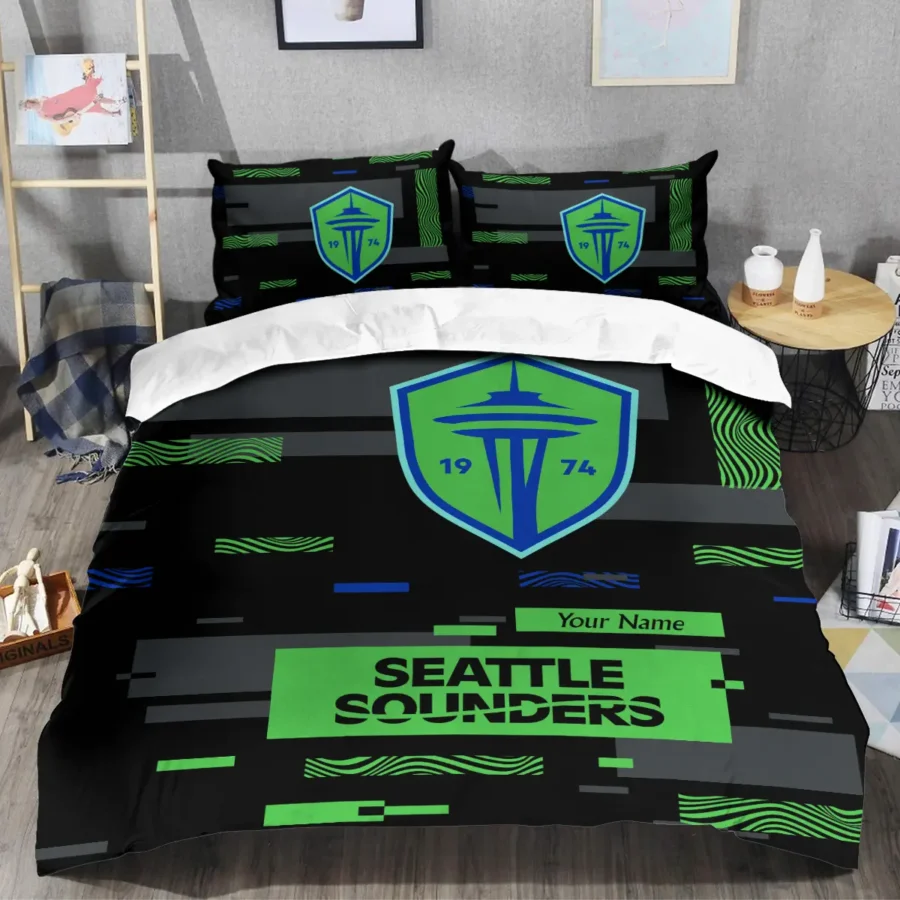 Custom Name MLS Seattle Sounders Exclusive All Over Prints BLMLS151024A1SEASJT - Bedding Set