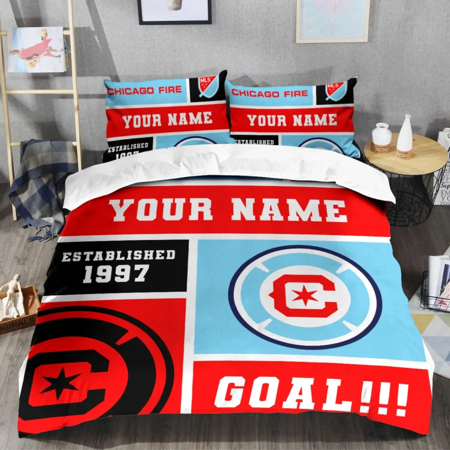 Custom Name MLS Chicago Fire Exclusive All Over Prints BLMLS151024A2CHISJT - Bedding Set