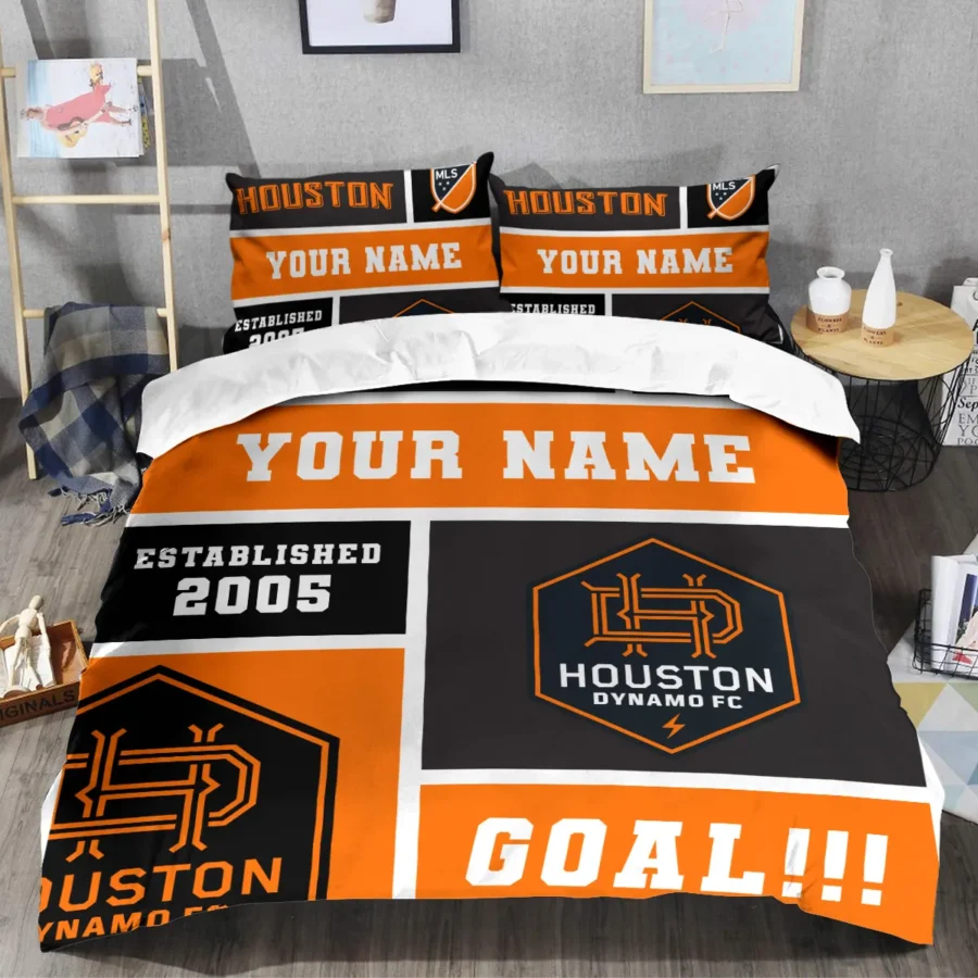 Custom Name MLS Houston Dynamo Exclusive All Over Prints BLMLS151024A2HOUSJT - Bedding Set