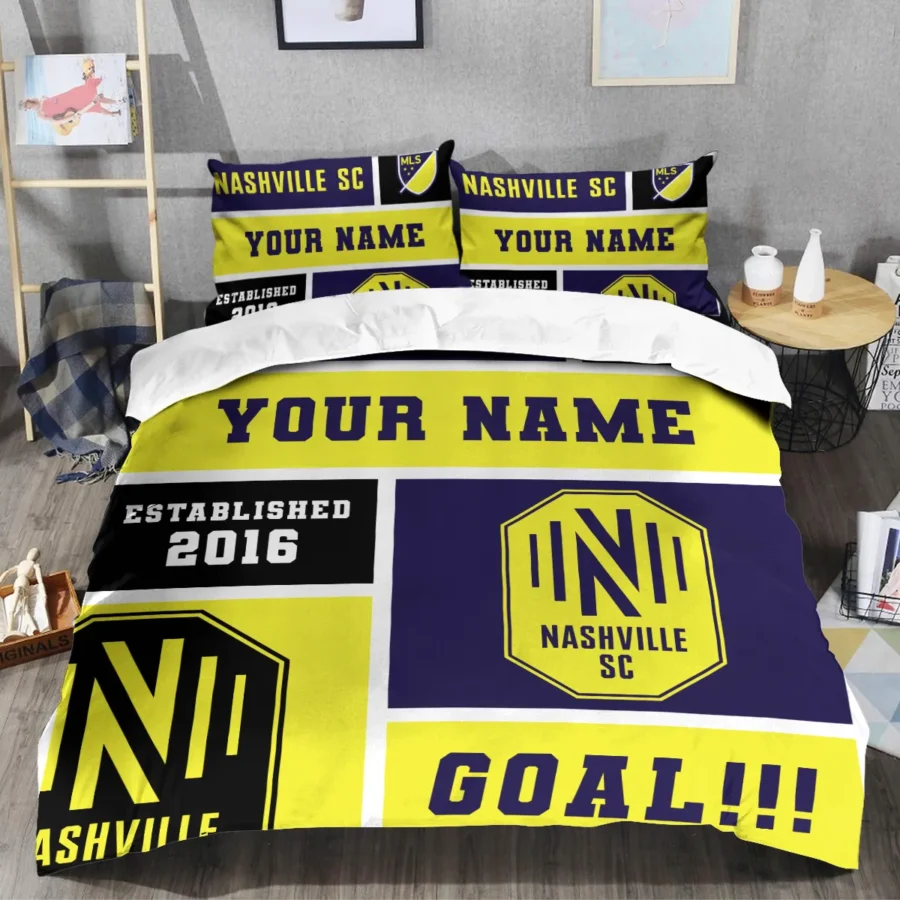 Custom Name MLS Nashville SC Exclusive All Over Prints BLMLS151024A2NSHSJT - Bedding Set