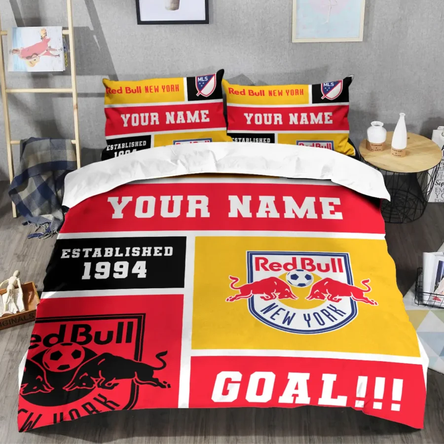 Custom Name MLS New York Red Bulls Exclusive All Over Prints BLMLS151024A2NYSJT - Bedding Set