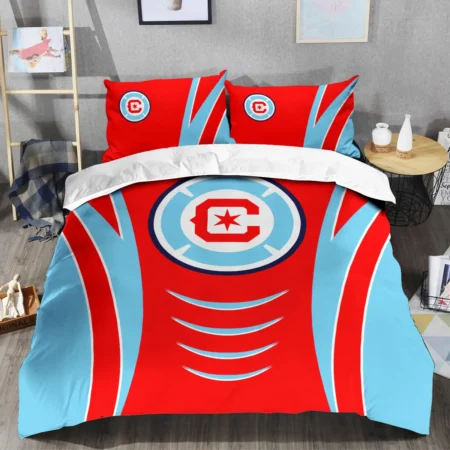 MLS Chicago Fire Exclusive All Over Prints BLMLS81024A1CHISJT - Bedding Set