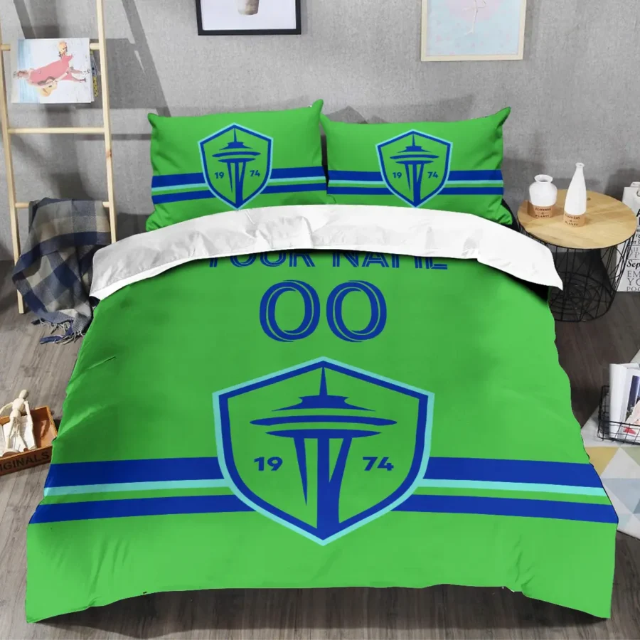 MLS Seattle Sounders Exclusive All Over Prints BLMLS81024A2SEASJT - Bedding Set