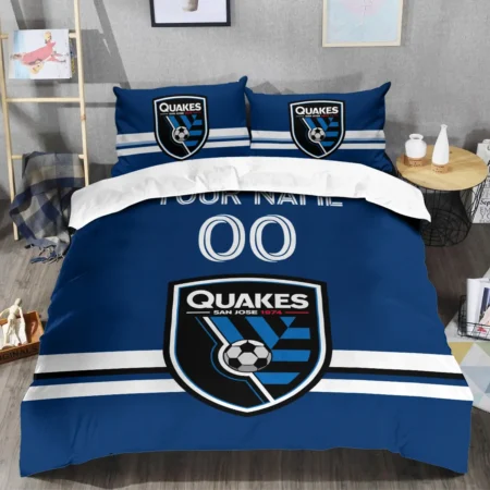 MLS San Jose Earthquakes Exclusive All Over Prints BLMLS81024A2SJSJT - Bedding Set