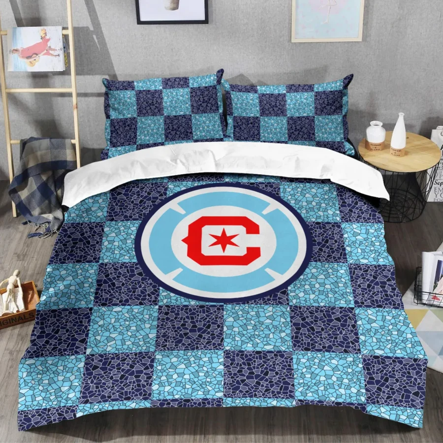 Caro Pattern MLS Chicago Fire Exclusive All Over Prints BLMLS91024A1CHISJT - Bedding Set