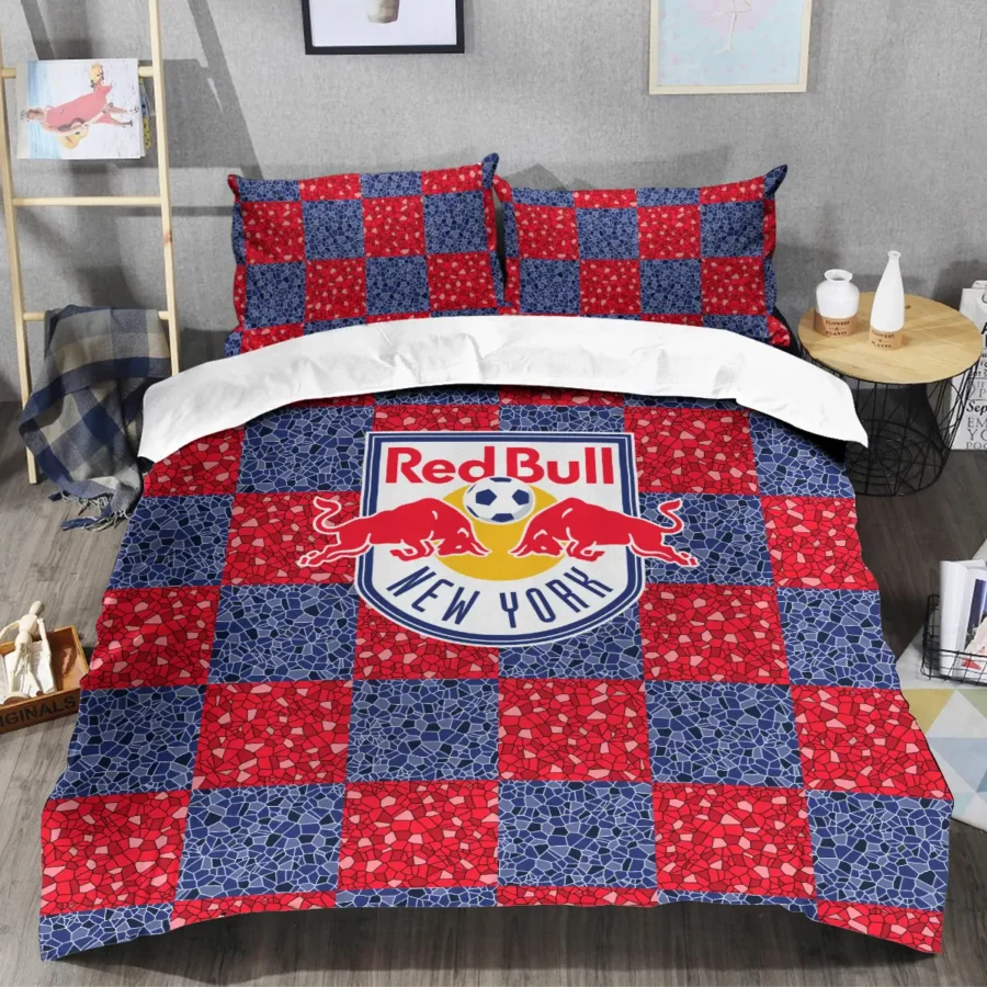 Caro Pattern MLS New York Red Bulls Exclusive All Over Prints BLMLS91024A1NYSJT - Bedding Set