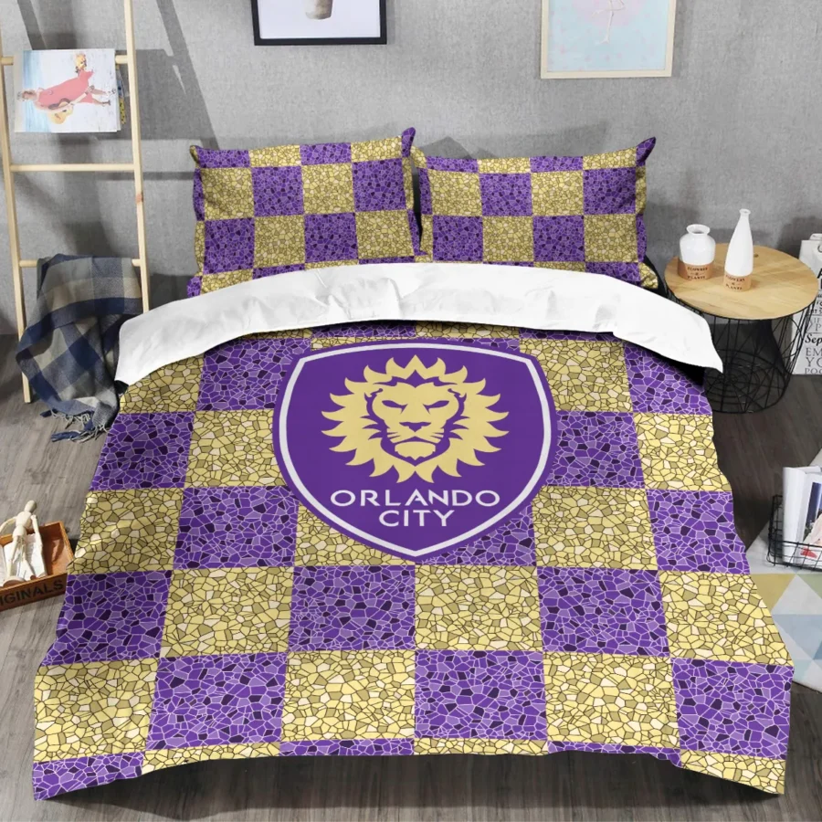 Caro Pattern MLS Orlando City Exclusive All Over Prints BLMLS91024A1ORLSJT - Bedding Set