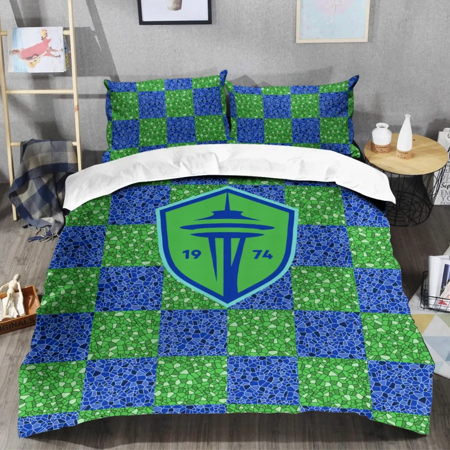 Caro Pattern MLS Seattle Sounders Exclusive All Over Prints BLMLS91024A1SEASJT - Bedding Set