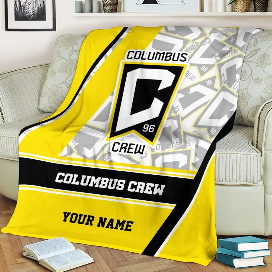 Special Release Columbus Crew MLS Blanket All Over Prints HOMLS081024BLK01CLB