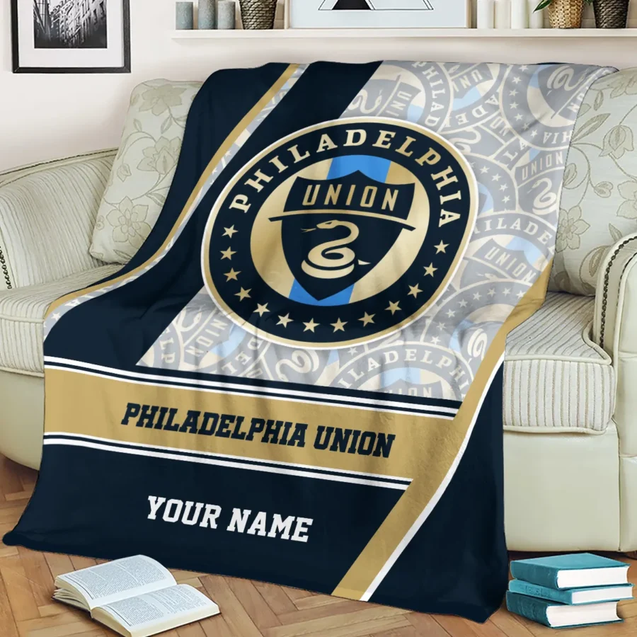 Special Release Philadelphia Union MLS Blanket All Over Prints HOMLS081024BLK01PHI