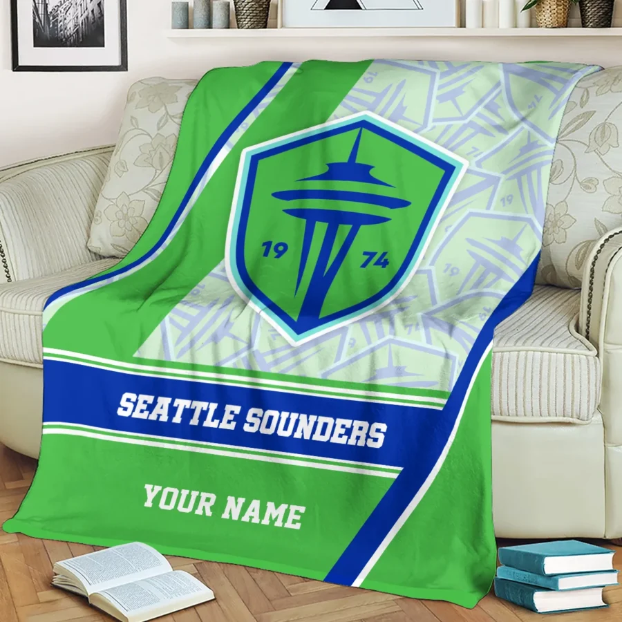 Special Release Seattle Sounders MLS Blanket All Over Prints HOMLS081024BLK01SEA