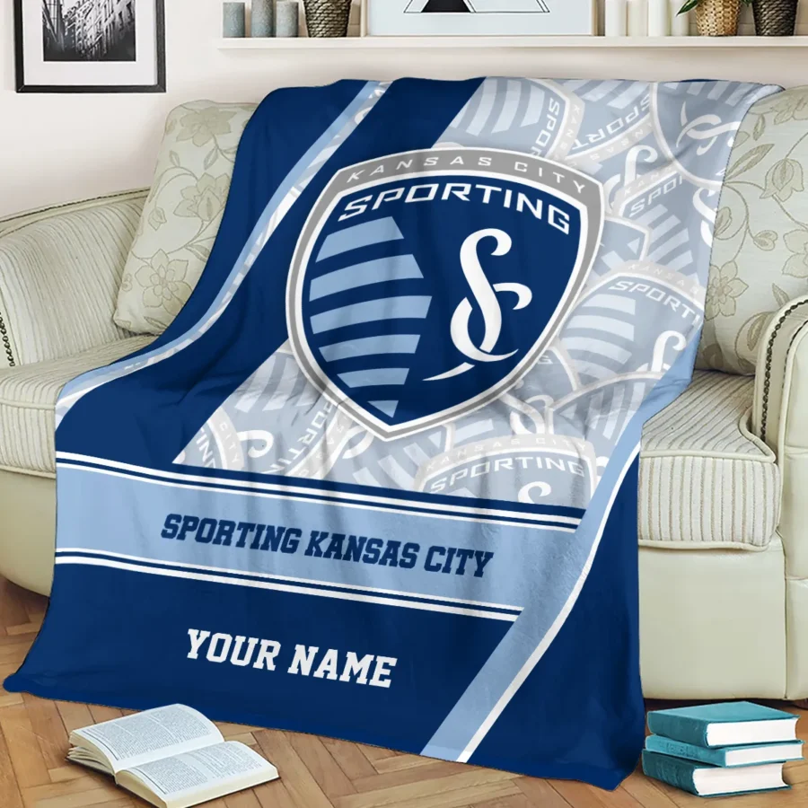 Special Release Sporting Kansas City MLS Blanket All Over Prints HOMLS081024BLK01SKC