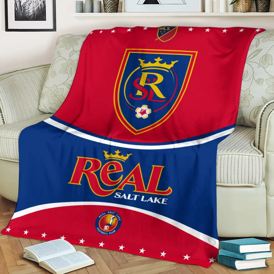 Special Release Real Salt Lake MLS Blanket All Over Prints HOMLS091024BLK01RSL