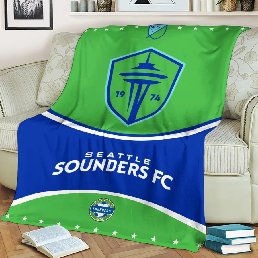 Special Release Seattle Sounders MLS Blanket All Over Prints HOMLS091024BLK01SEA