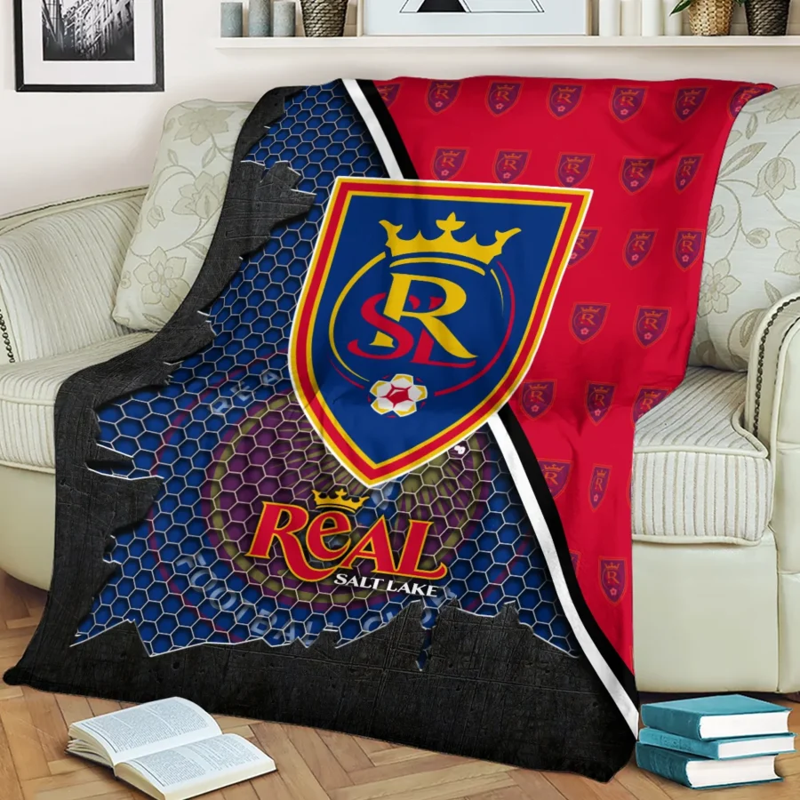 Special Release Real Salt Lake MLS Blanket All Over Prints HOMLS111024BLK01RSL