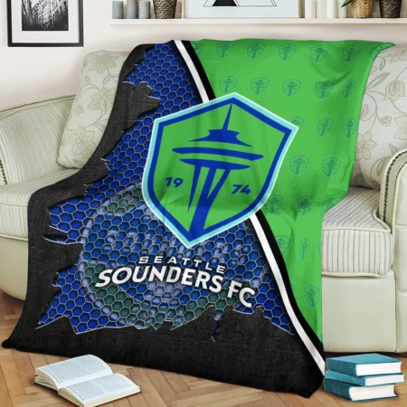 Special Release Seattle Sounders MLS Blanket All Over Prints HOMLS111024BLK01SEA