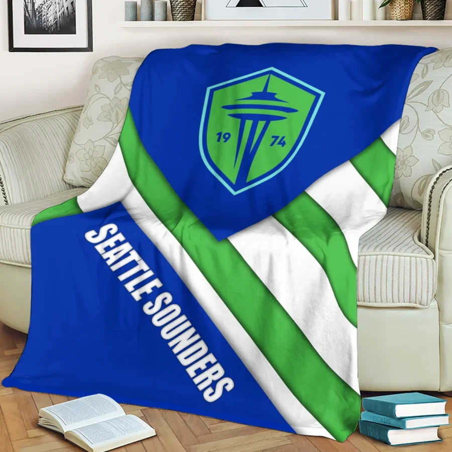 Special Release Seattle Sounders MLS Blanket All Over Prints HOMLS111024BLK02SEA