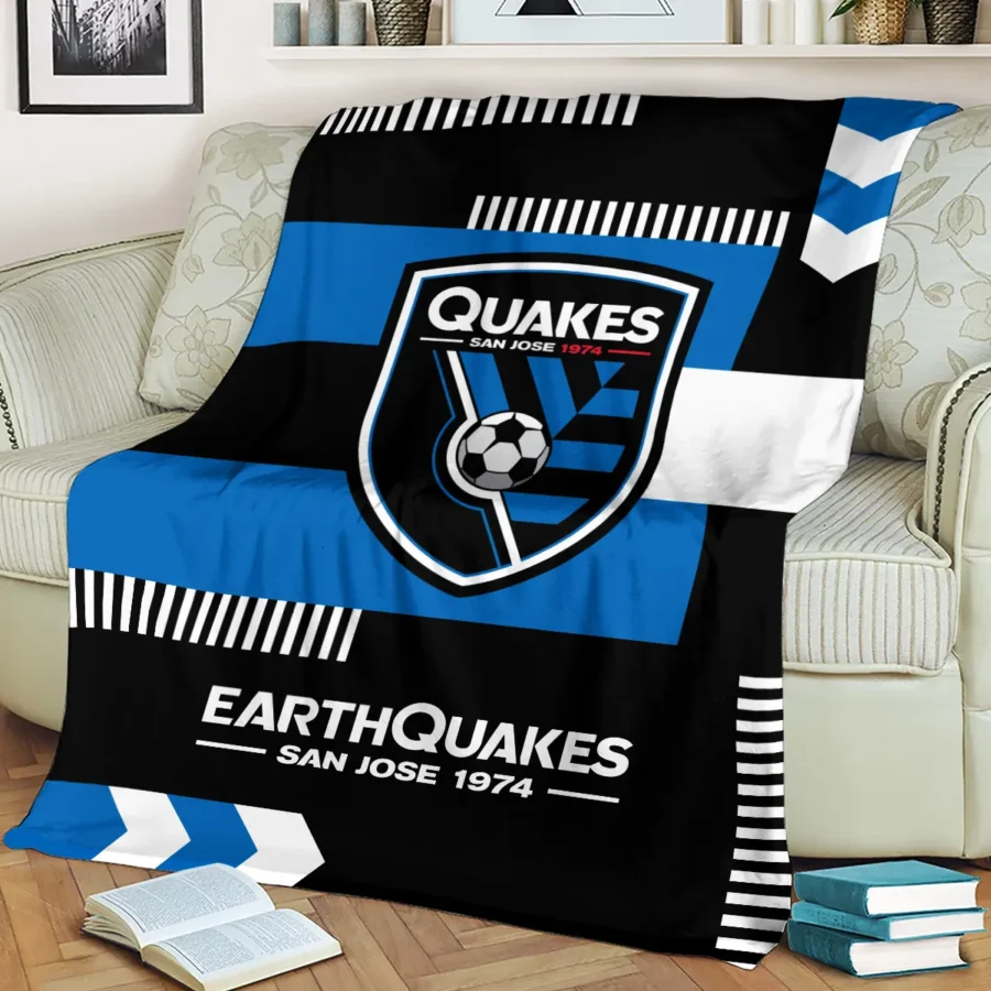 Special Release San Jose Earthquakes MLS Blanket All Over Prints HOMLS161024BLK01SJ