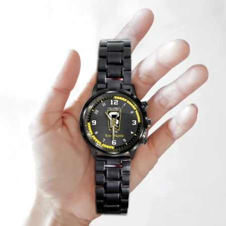 MLS Columbus Crew Exclusive Black Stainless Steel Watch Gift - BLMLS71024A1CLB