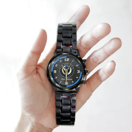 MLS Philadelphia Union Exclusive Black Stainless Steel Watch Gift - BLMLS71024A1PHI