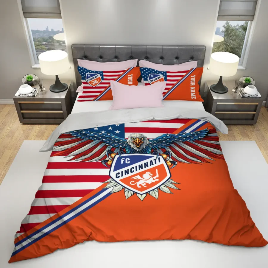 Eagle U.S Flag MLS Cincinnati Exclusive All Over Prints BLMLS101024A1CINSJT - Bedding Set