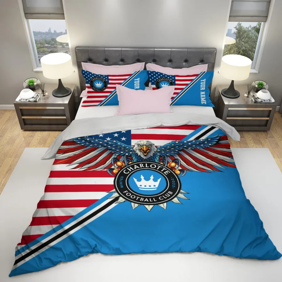 Eagle U.S Flag MLS Charlotte Exclusive All Over Prints BLMLS101024A1CLTSJT - Bedding Set