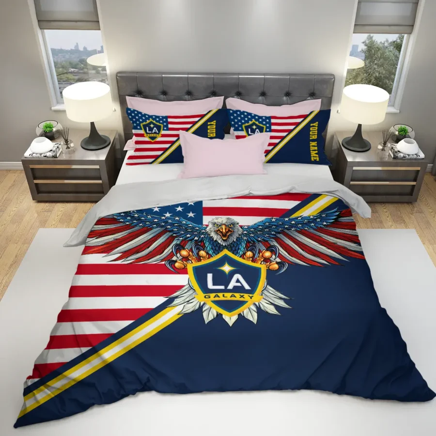 Eagle U.S Flag MLS LA Galaxy Exclusive All Over Prints BLMLS101024A1LASJT - Bedding Set