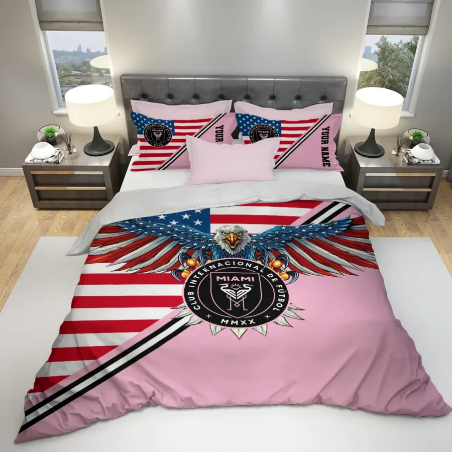 Eagle U.S Flag MLS Inter Miami Exclusive All Over Prints BLMLS101024A1MIASJT - Bedding Set