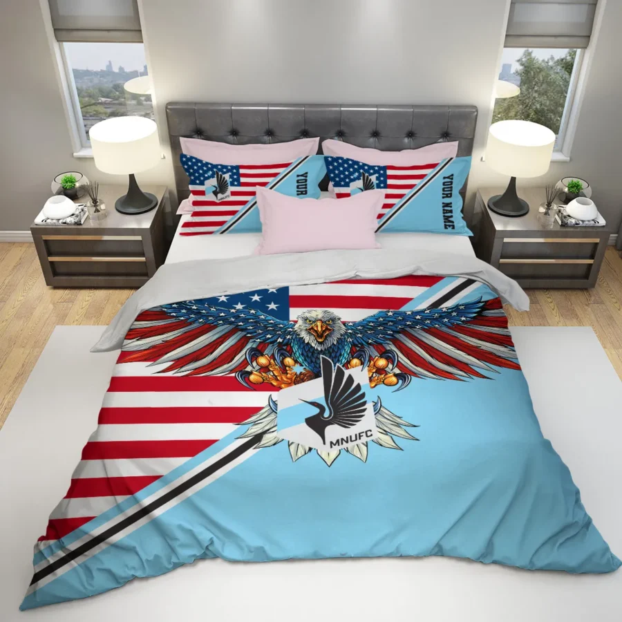 Eagle U.S Flag MLS Minnesota United Exclusive All Over Prints BLMLS101024A1MINSJT - Bedding Set