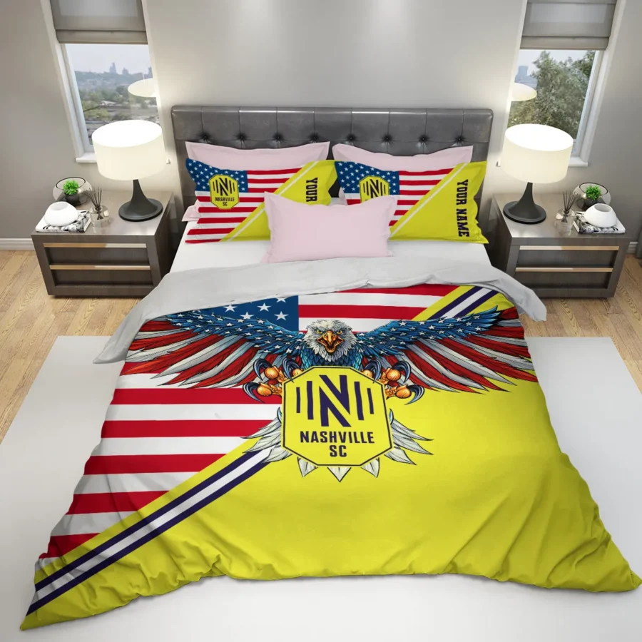 Eagle U.S Flag MLS Nashville SC Exclusive All Over Prints BLMLS101024A1NSHSJT - Bedding Set