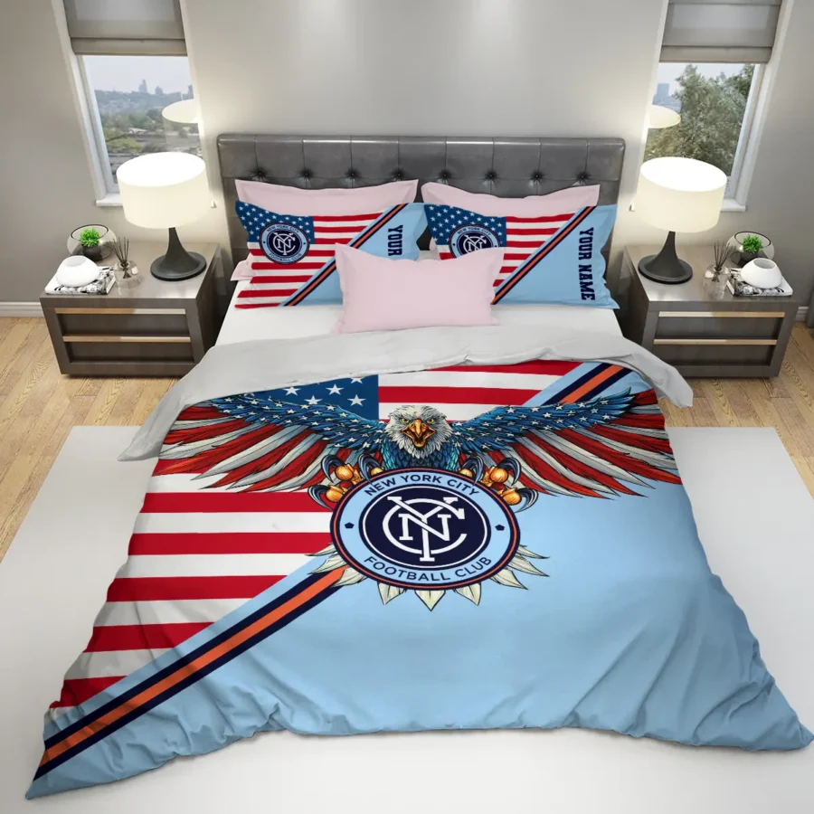 Eagle U.S Flag MLS New York City Exclusive All Over Prints BLMLS101024A1NYCSJT - Bedding Set