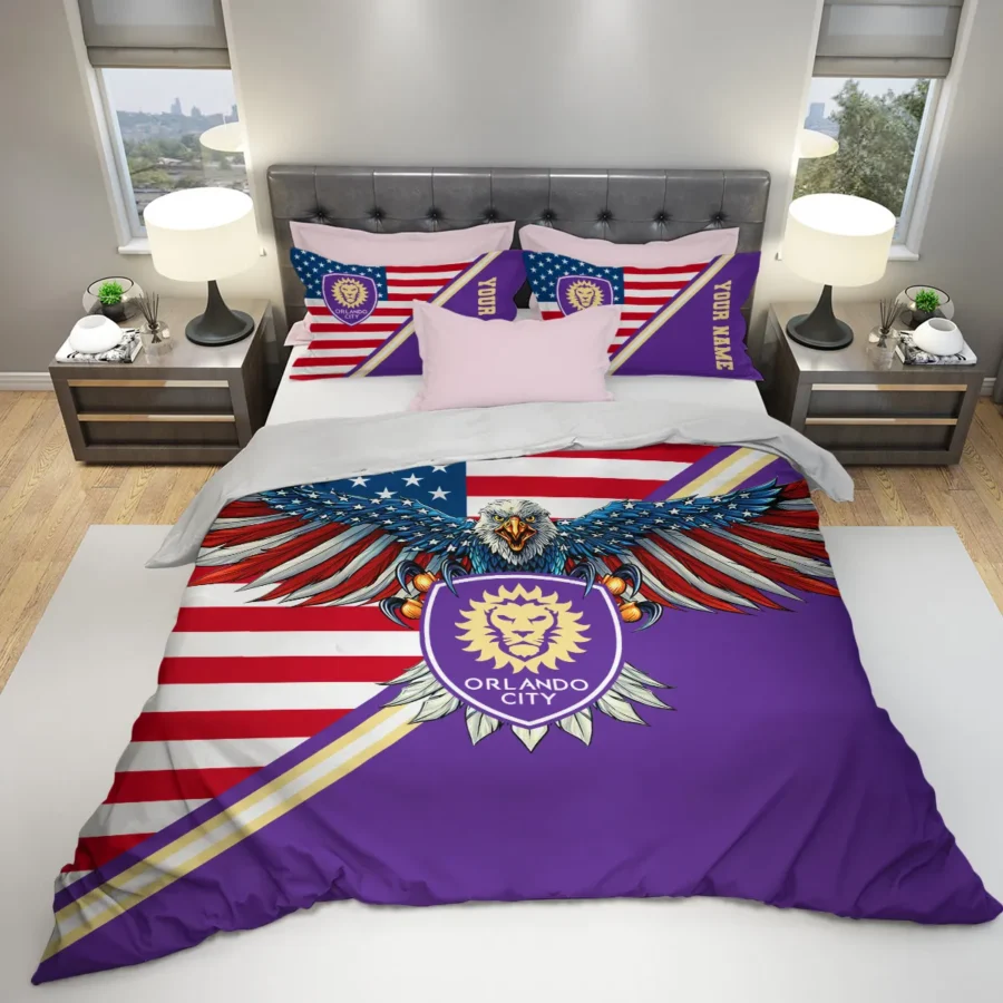 Eagle U.S Flag MLS Orlando City Exclusive All Over Prints BLMLS101024A1ORLSJT - Bedding Set