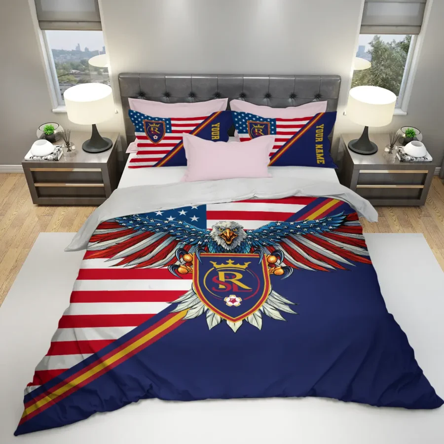 Eagle U.S Flag MLS Real Salt Lake Exclusive All Over Prints BLMLS101024A1RSLSJT - Bedding Set