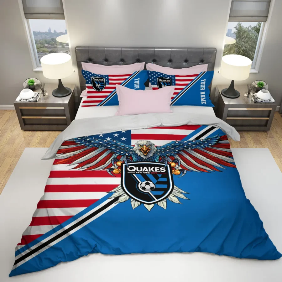 Eagle U.S Flag MLS San Jose Earthquakes Exclusive All Over Prints BLMLS101024A1SJSJT - Bedding Set