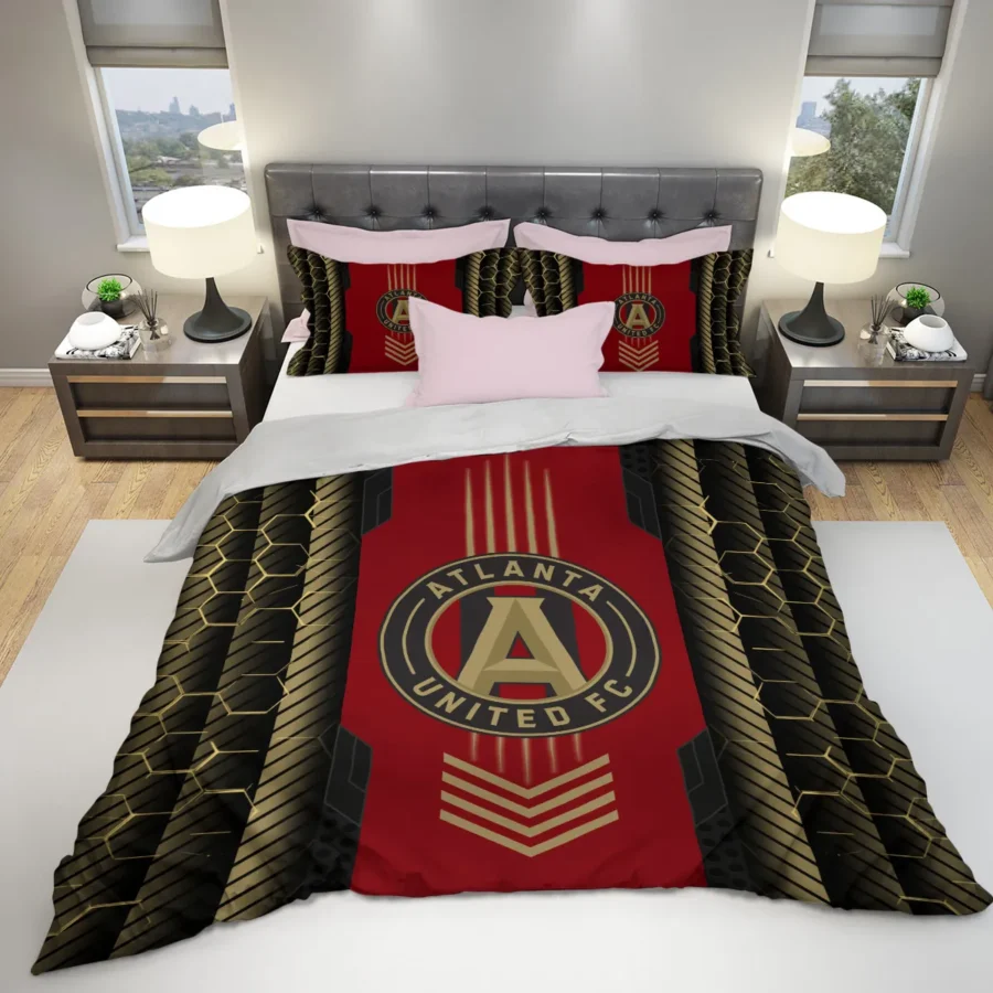 Abstract Geometric Pattern MLS Atlanta United Exclusive All Over Prints BLMLS101024A2ATLSJT - Bedding Set