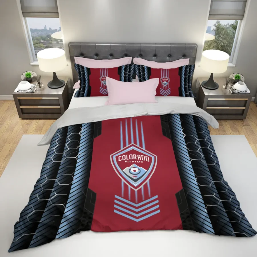 Abstract Geometric Pattern MLS Colorado Rapids Exclusive All Over Prints BLMLS101024A2COLSJT - Bedding Set