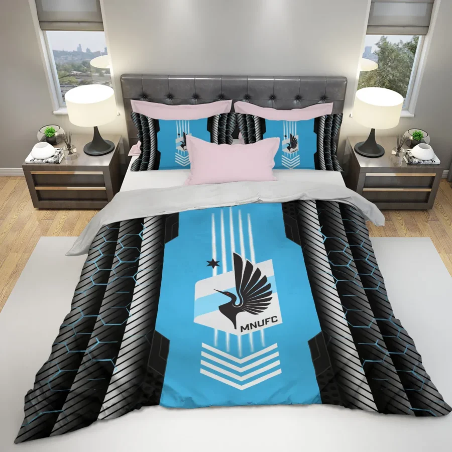 Abstract Geometric Pattern MLS Minnesota United Exclusive All Over Prints BLMLS101024A2MINSJT - Bedding Set