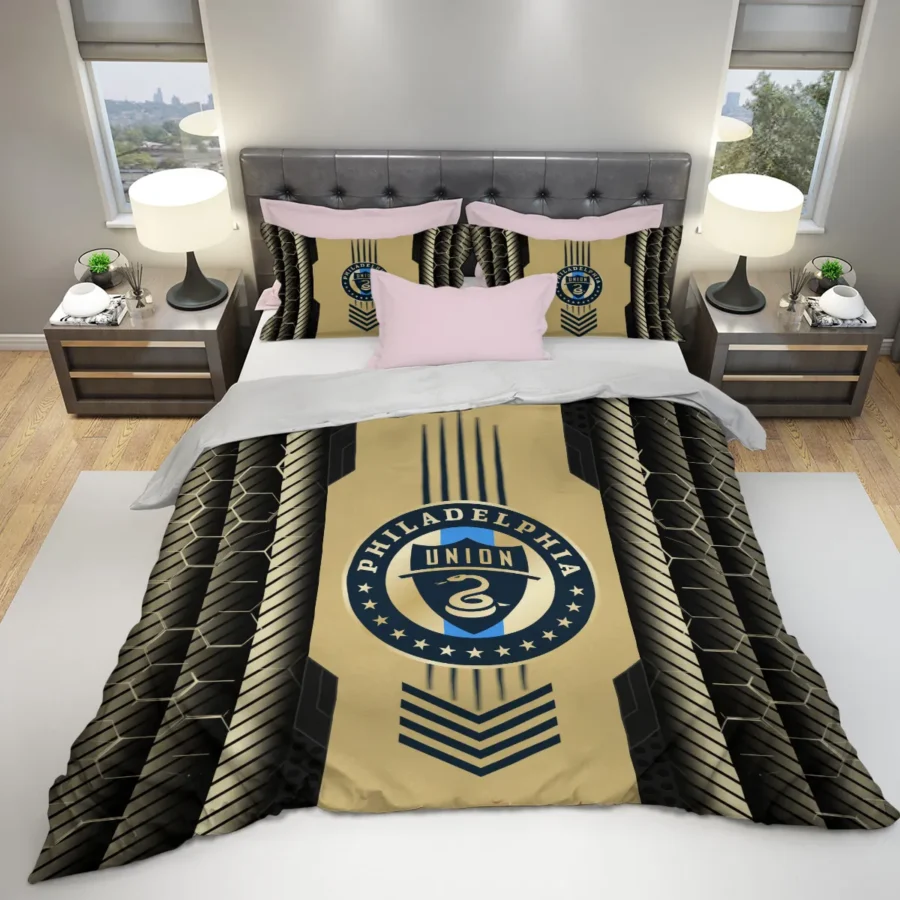 Abstract Geometric Pattern MLS Philadelphia Union Exclusive All Over Prints BLMLS101024A2PHISJT - Bedding Set