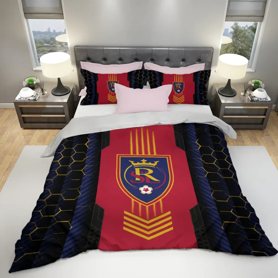 Abstract Geometric Pattern MLS Real Salt Lake Exclusive All Over Prints BLMLS101024A2RSLSJT - Bedding Set