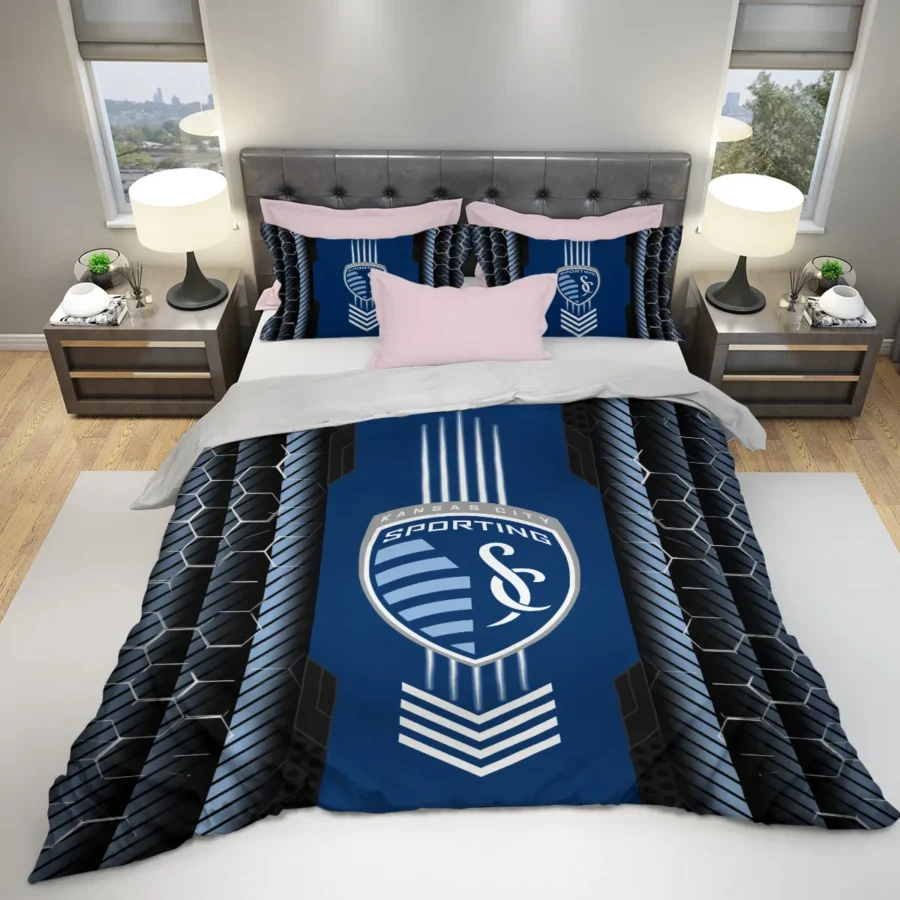 Abstract Geometric Pattern MLS Sporting Kansas City Exclusive All Over Prints BLMLS101024A2SKCSJT - Bedding Set