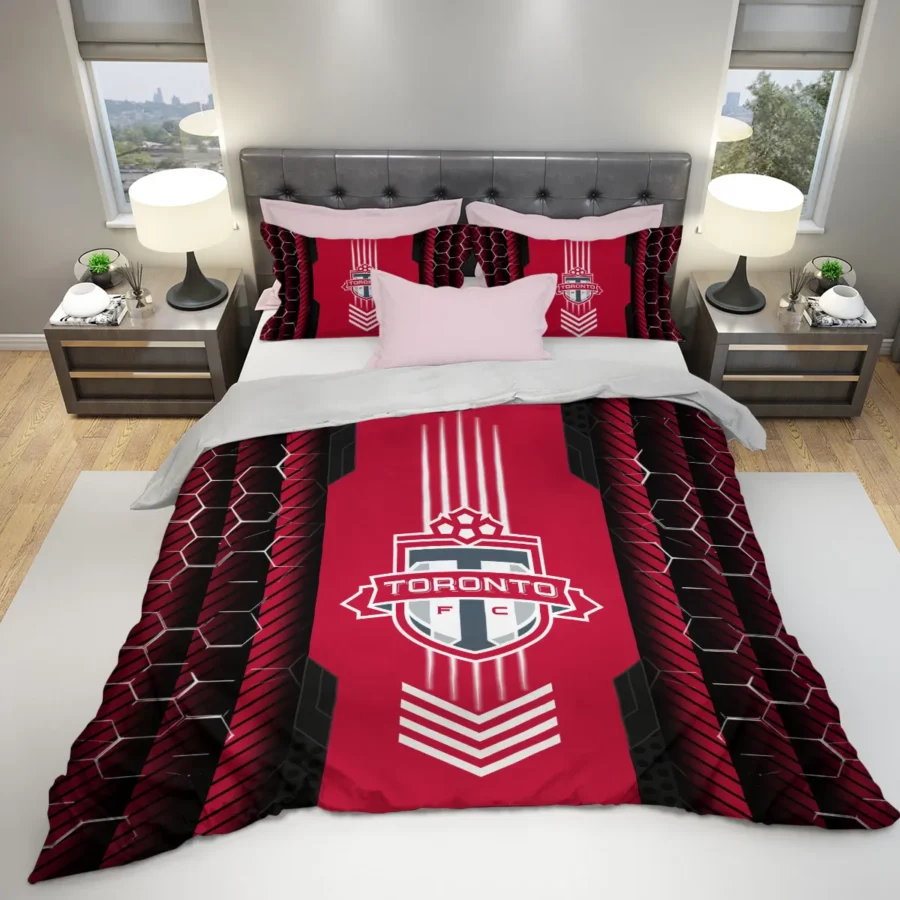 Abstract Geometric Pattern MLS Toronto FC Exclusive All Over Prints BLMLS101024A2TORSJT - Bedding Set