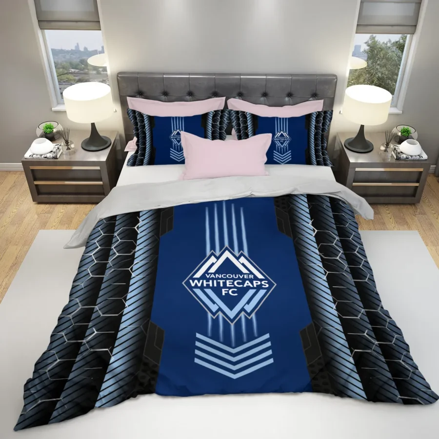 Abstract Geometric Pattern MLS Vancouver Whitecaps Exclusive All Over Prints BLMLS101024A2VANSJT - Bedding Set