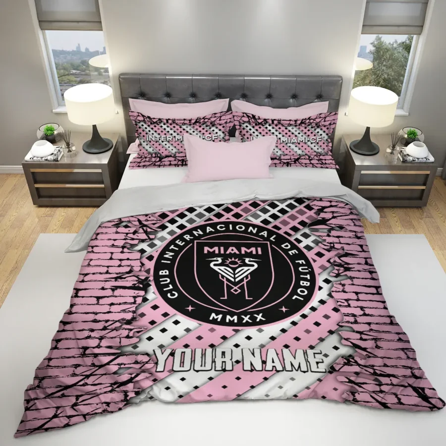 3D Breaking Wall MLS Inter Miami Exclusive All Over Prints BLMLS111024A1MIASJT - Bedding Set