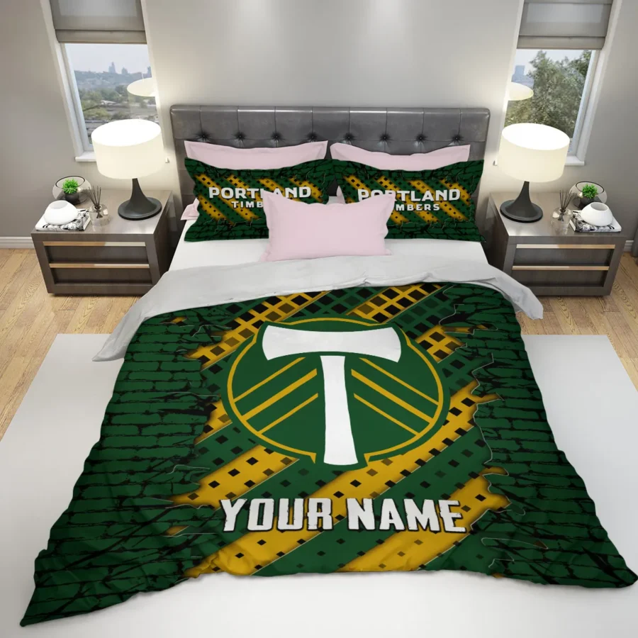 Breaking Wall MLS Portland Timbers Exclusive All Over Prints BLMLS111024A1PORSJT - Bedding Set