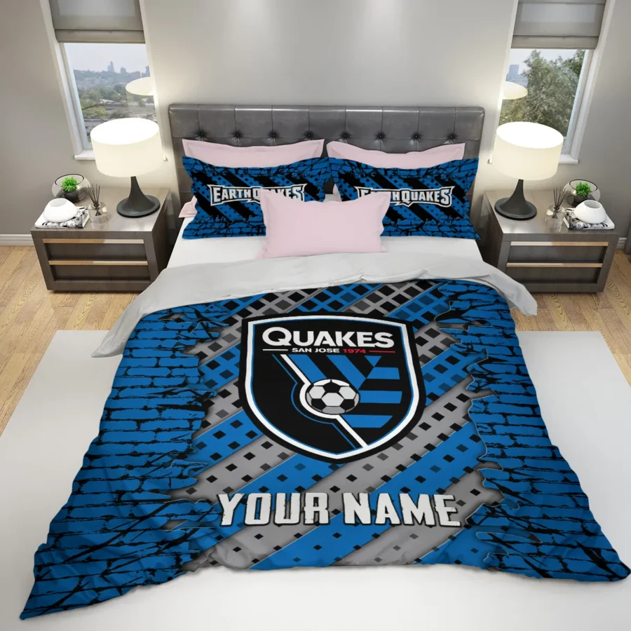 Breaking Wall MLS San Jose Earthquakes Exclusive All Over Prints BLMLS111024A1SJSJT - Bedding Set